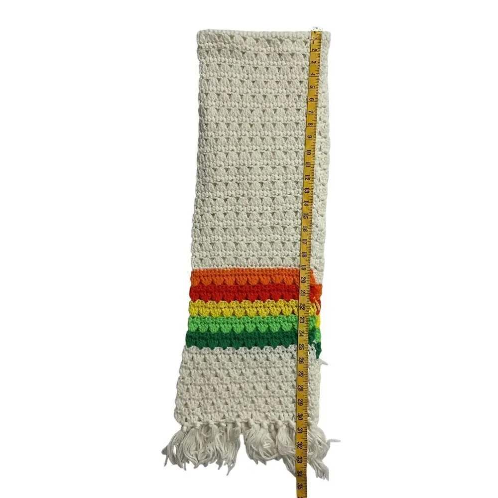 Vintage Women's‎ Crochet Fringe Knit Shawl Scarf 66